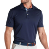 Puma Pique Gingham Men's Polo - Deep Navy