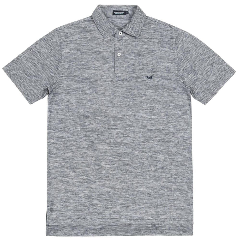 Southern Marsh Havana Striped Performance Polo