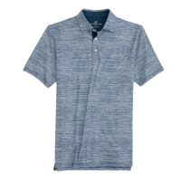 Thumbnail for Southern Tide Driver Tidal Stripe Perf Men's Short Sleeve Polo