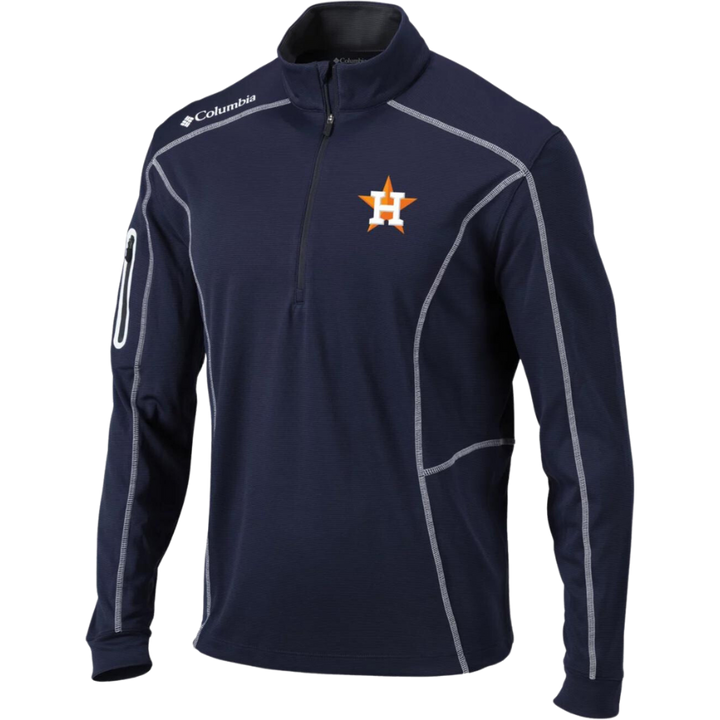 Houston Astros Columbia Shotgun Omni-Wick Quarter-Zip Pullover