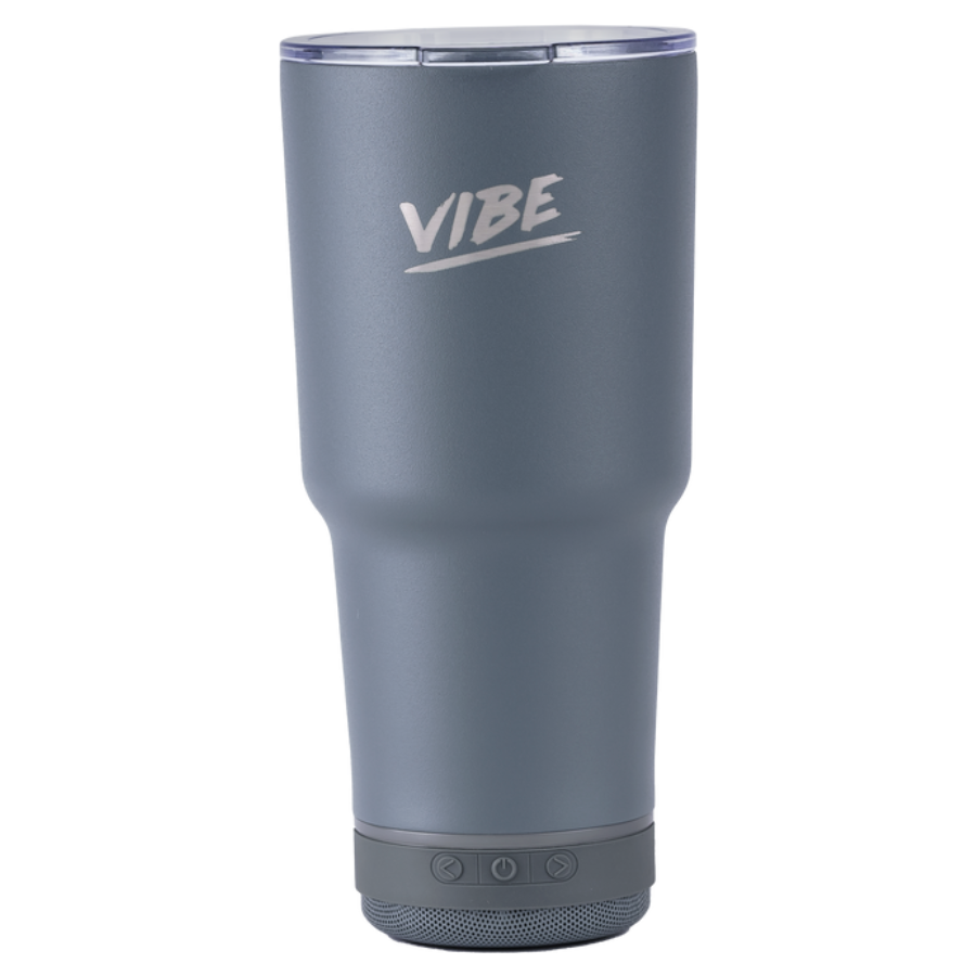 Vibe 28oz - Tumbler with Speaker - White