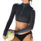 BloqUV Full Zip Crop Ladies Top