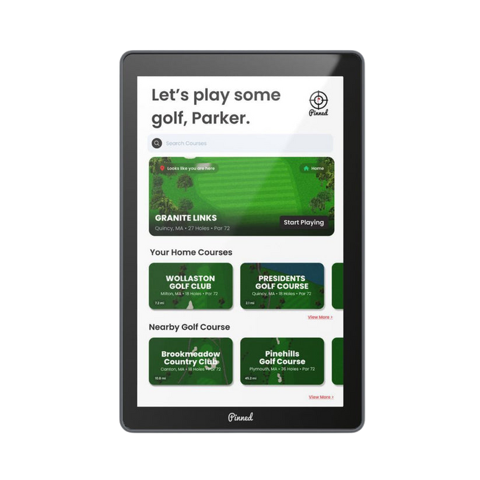Pinned Golf The Caddie GPS Golf Tablet