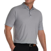 FootJoy Octagon Print Men's Polo - White/Gray Cliff/Gravel