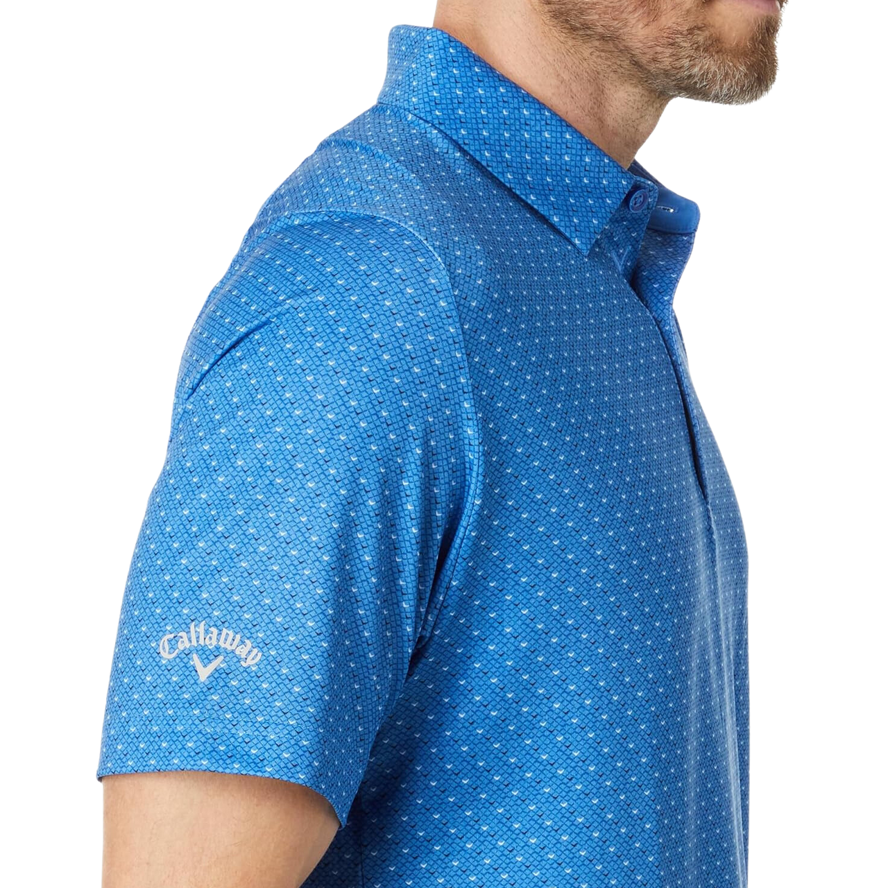 Callaway Golf Swing Tech All Over Chevron Twill Men's Polo