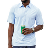 Criquet Performance Sport Range Men's Polo - Hobby Stripe Bluebonnet