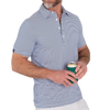 Criquet Performance Sport Range Men's Polo - Hobby Stripe Navy