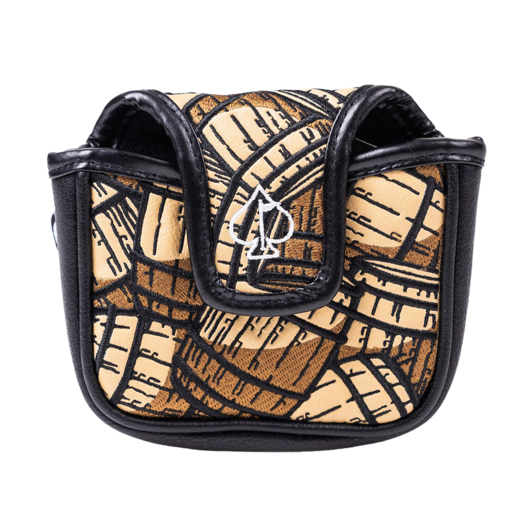 Pins and Aces Bourbon Barrel Mallet Putter Cover