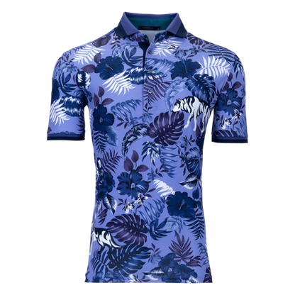 Greyson Floral Wolf Jungle Men's Polo