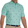 FootJoy Thistle Print Men's Polo - Sea Glass