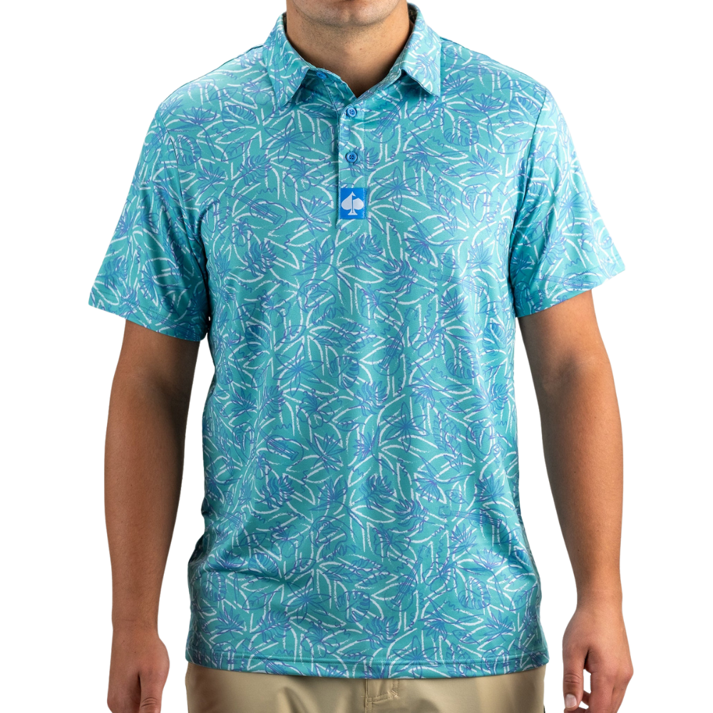 Pins & Aces Margaritaville 5 O'Clock Ocean Men's Polo