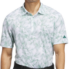 Adidas Ultimate 365 Pine Print Men's Polo - White/Preloved Green