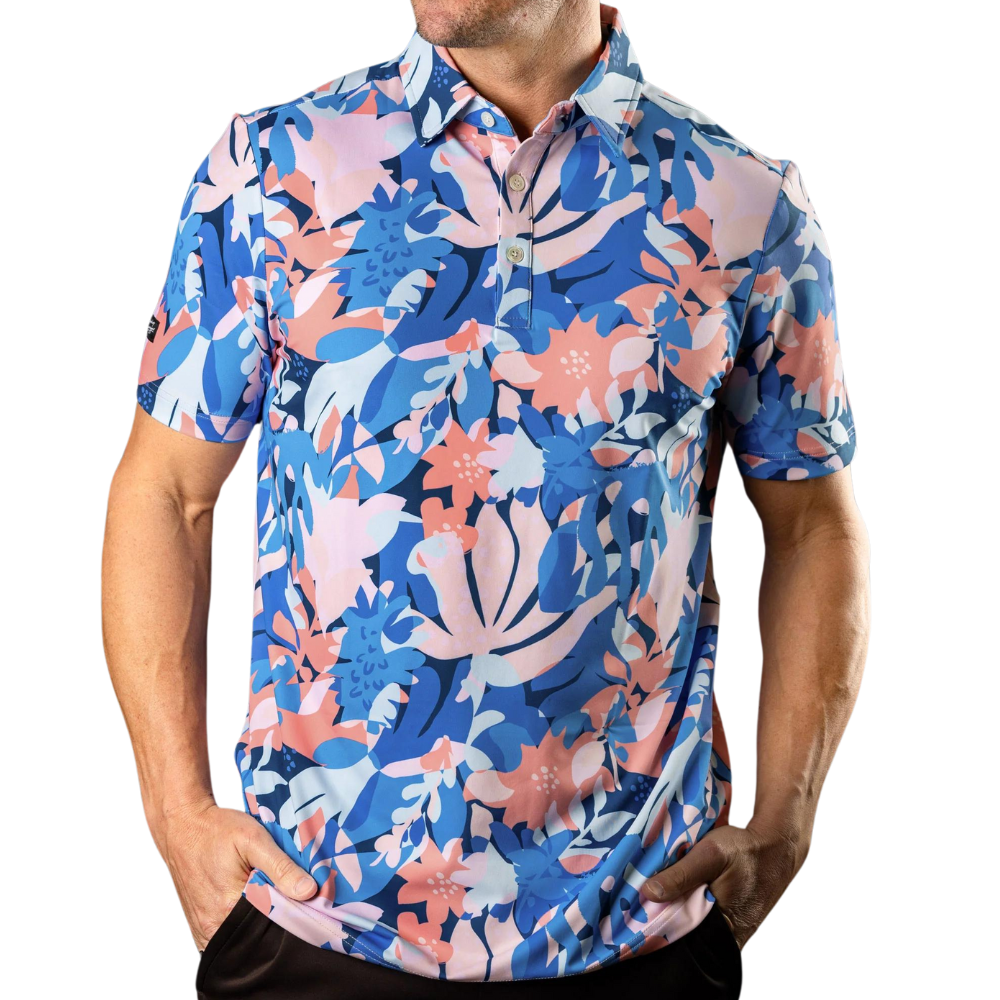 Sunday Swagger Floral Reef Men's Polo