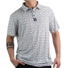 Pins & Aces Floral Pop Men's Polo - White/Grey