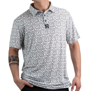 Pins & Aces Floral Pop Men's Polo
