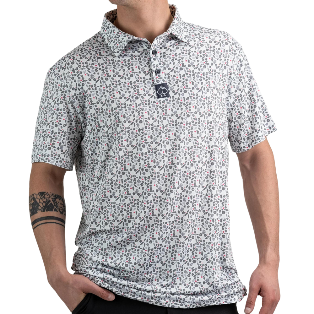 Pins & Aces Floral Pop Men's Polo