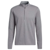 Adidas 3-Stripe 1/4 Zip Layering Men's Golf Pullover - Gray Heather