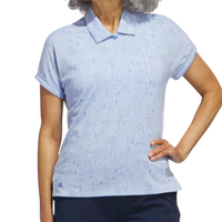 Thumbnail for Adidas Go-To Print Short Sleeve Women's Polo