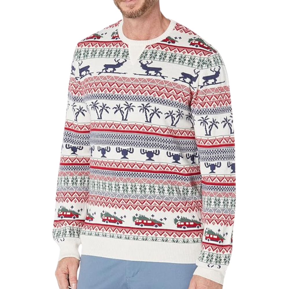 Johnnie-O Fun Ol' Fashioned Family Christmas Men's Sweater