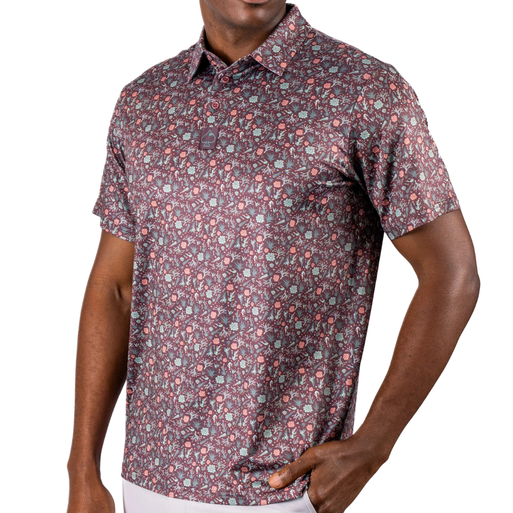 Pins & Aces Desert Sage Mens' Polos
