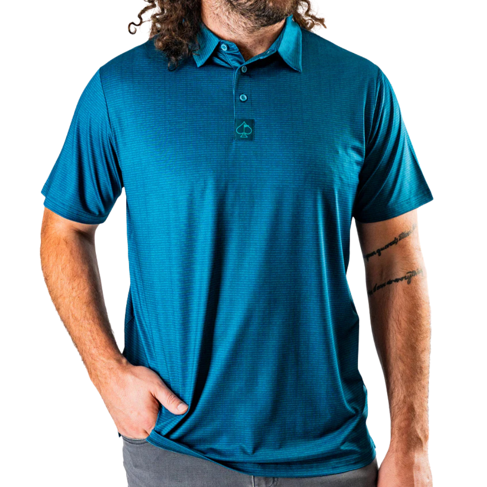 Pins & Aces Binary Code Mens' Polos