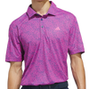 Adidas Ultimate365 Feather Print Men's Polo - Lucid Pink/Dusky Petrol