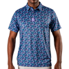 Pins and Aces Pedal Men's Polos - Blue