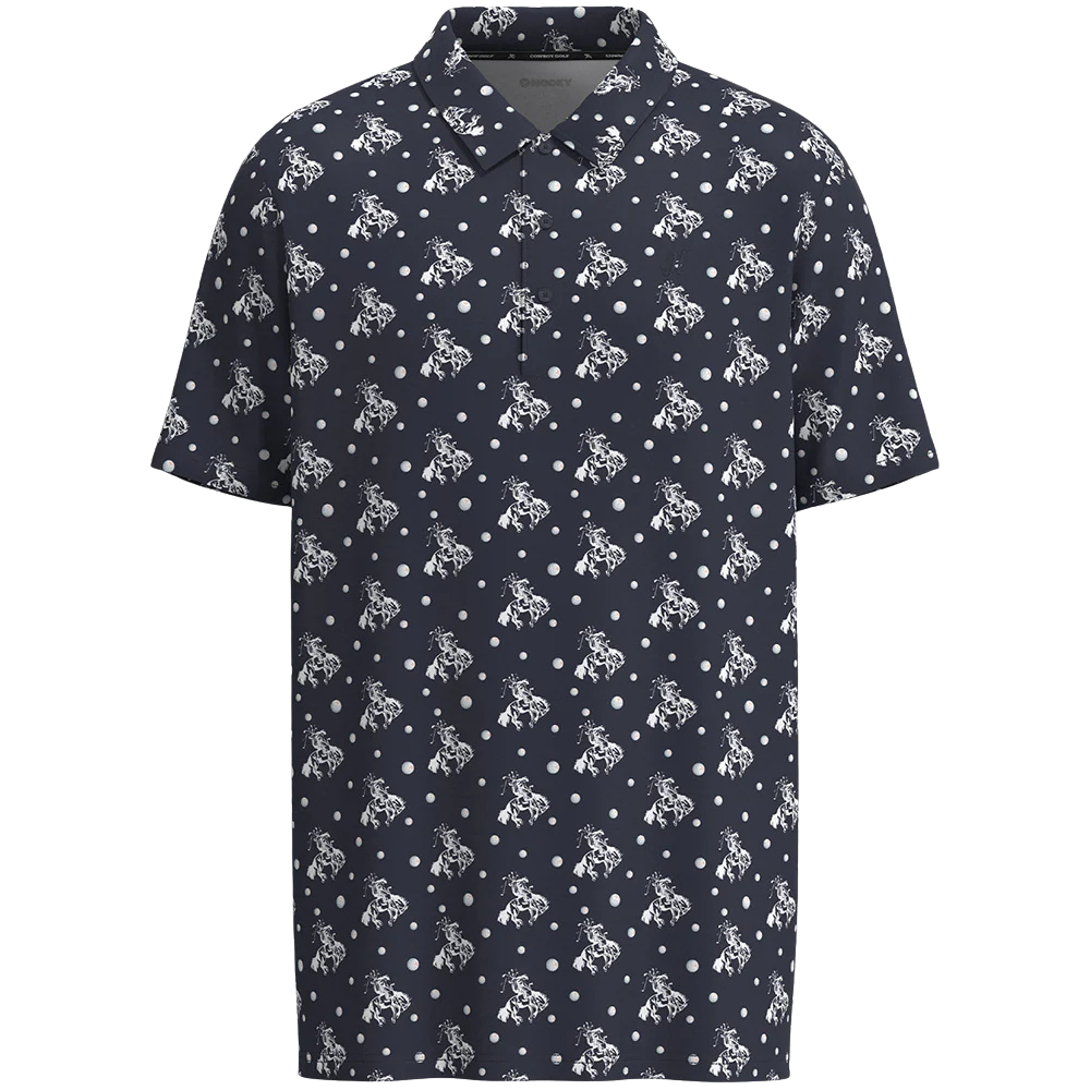 Cowboy Golf Weekender Logo Pattern All Over Men's Polo mer