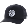 Cowboy Golf Draw Circle Patch Hat - Black/White/Black