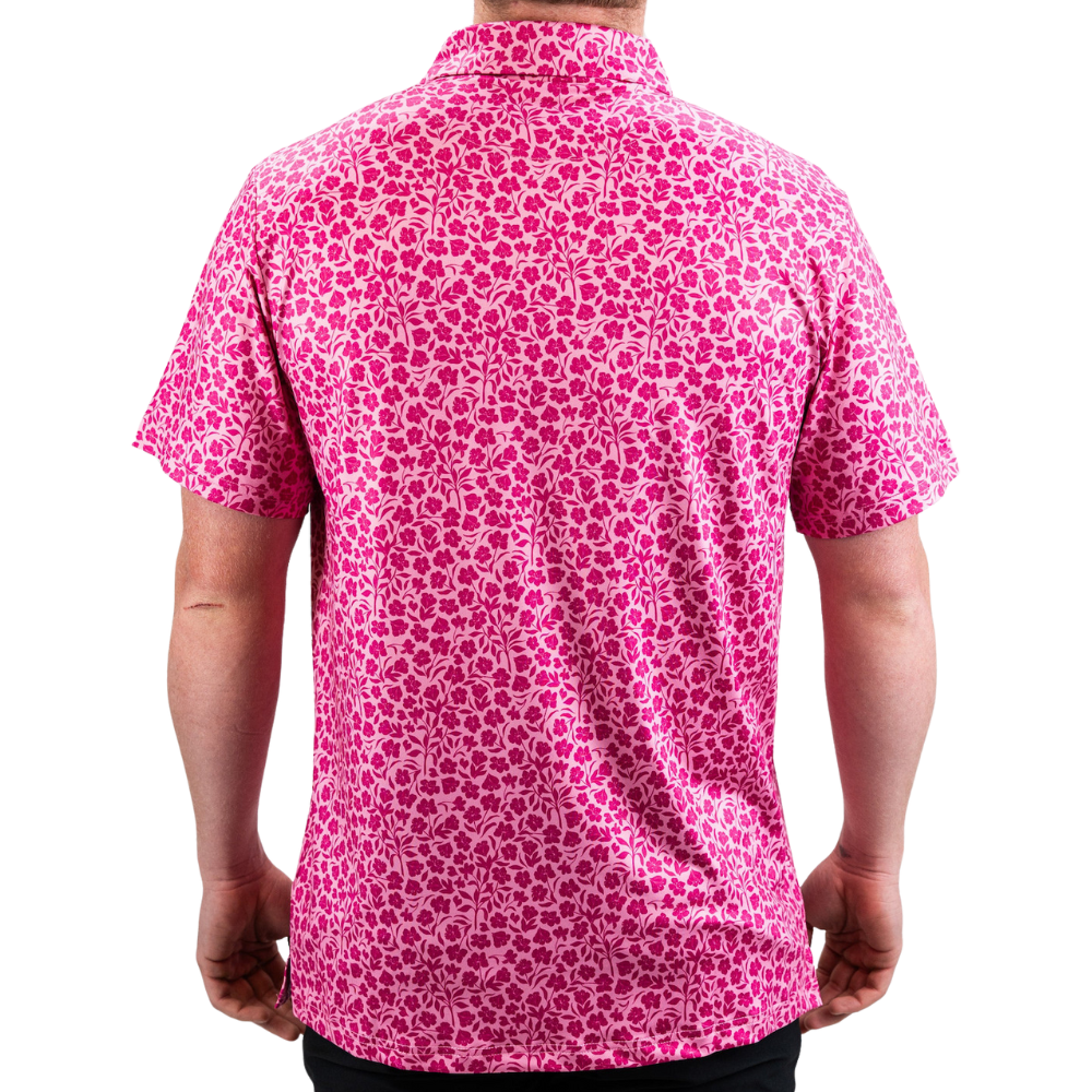 Pins & Aces Hibiscus Men's Polo