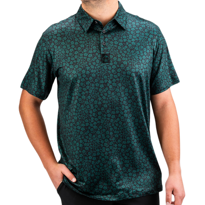 Pins & Aces Hibiscus Men's Polo