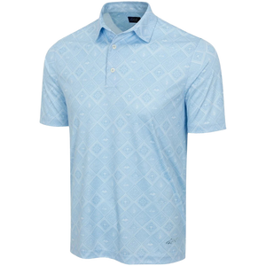 Greg Norman ML75 Microlux Golf Tile Print Men's Polo