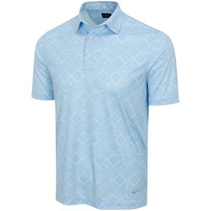 Greg Norman ML75 Microlux Golf Tile Print Men's Polo