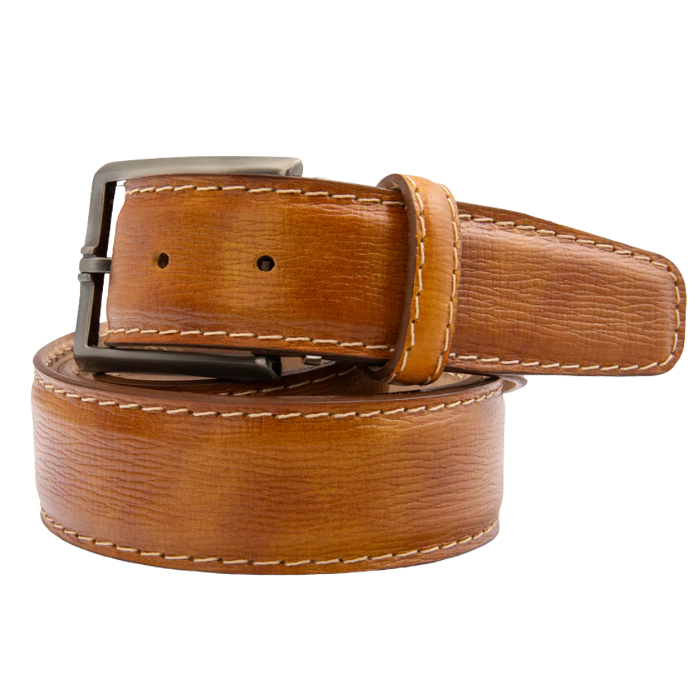 Len Belt Textured Marble Calf Belts
