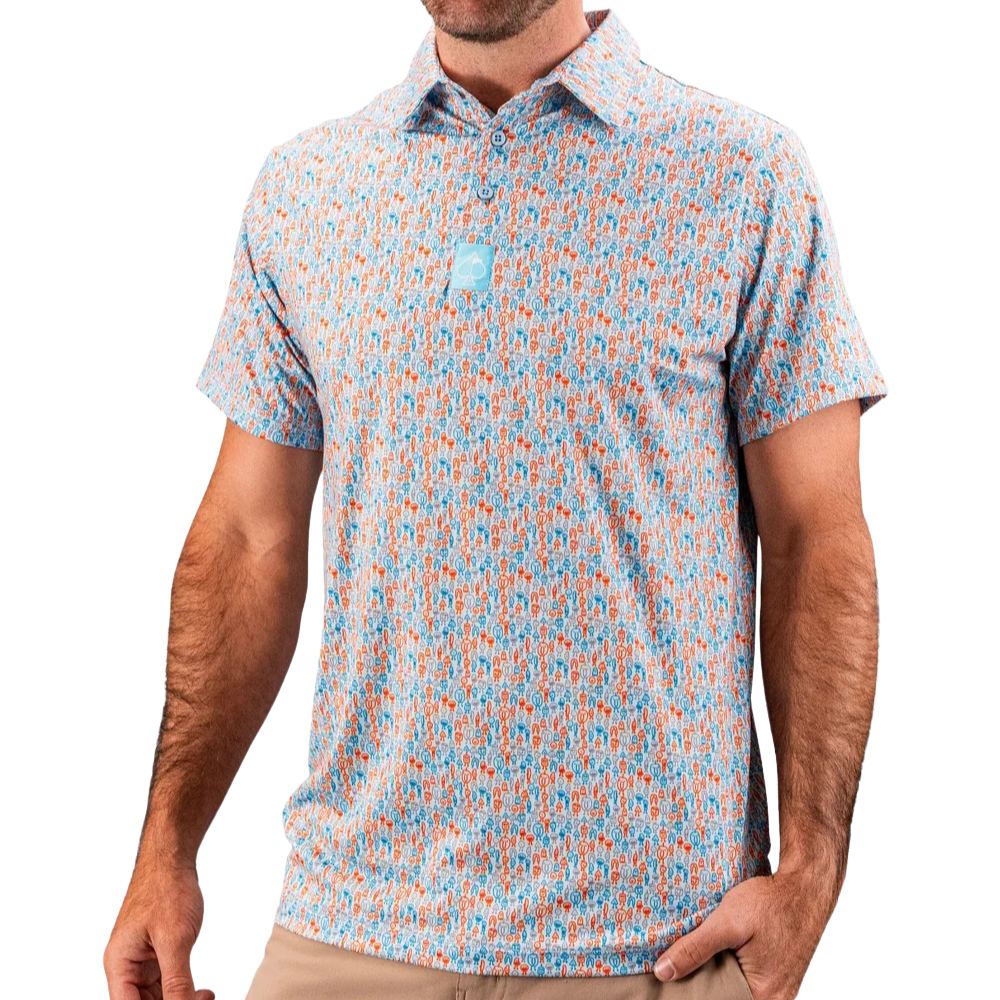 Pins & Aces Doodle Guy Men's Polo