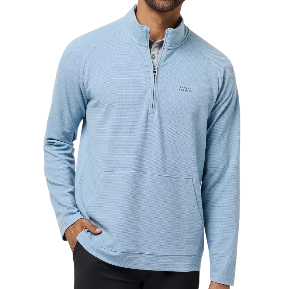 TravisMathew Performance Waffle 1/4 Zip Men's Pullover
