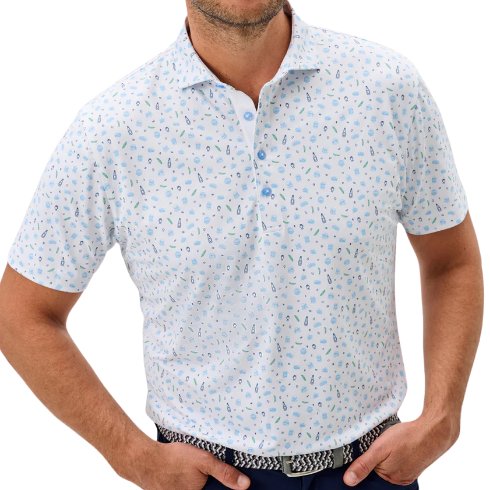 Johnnie-O Burgers N Beers Men's Polo