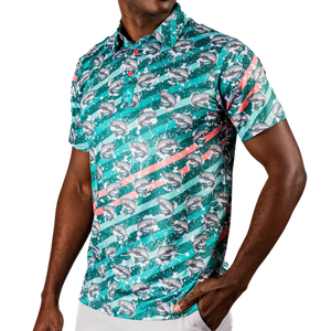 Pins & Aces Trout Splatter Mens' Polos