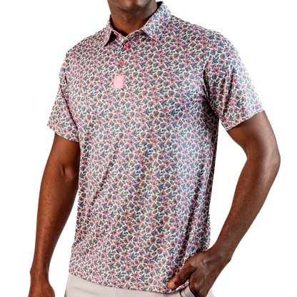 Pins & Aces Augusta Azalea Men's Polo