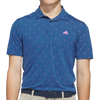 Adidas Ultimate365 Essence Print Men's Polo - Dusky Petrol