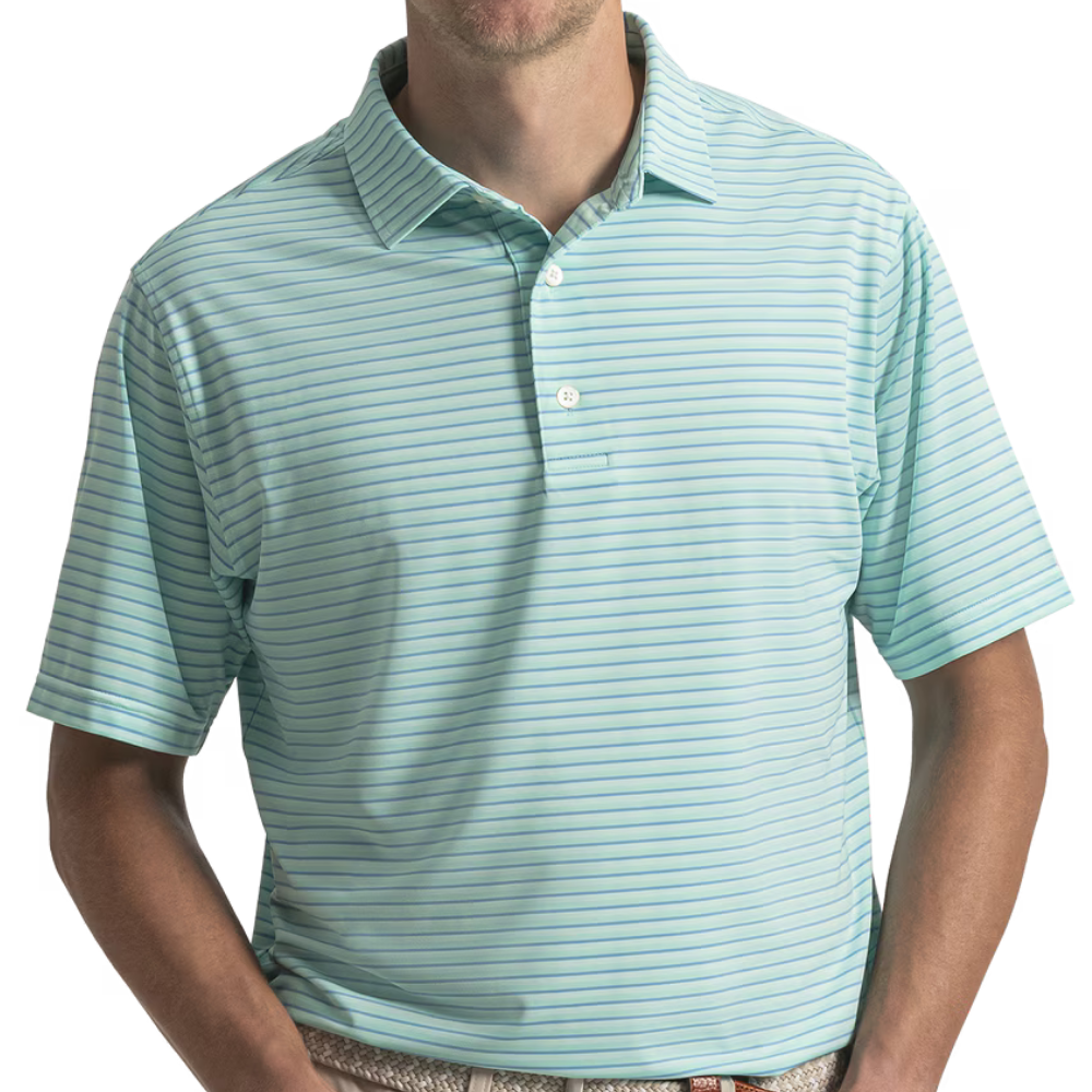 FootJoy Shadow Stripe Men's Polo Sea Glass