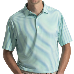 FootJoy Shadow Stripe Men's Polo Sea Glass