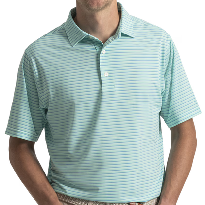 FootJoy Shadow Stripe Men's Polo Sea Glass