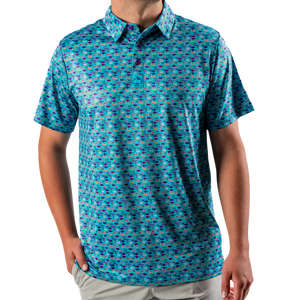 Pins & Aces Fish Drips Mens' Polos