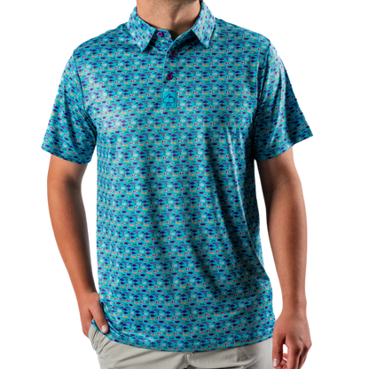 Pins & Aces Fish Drips Mens' Polos