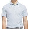 Adidas Ultimate365 Feather Print Men's Polo - White/Wonder Sage