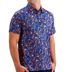 Pins & Aces Tropical Shatter Men's Polo