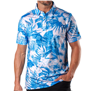 Sunday Swagger Blue Hawaii Men's Polo