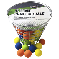 Thumbnail for Pride Sports 42 Foam Practice Balls with Metal Basket