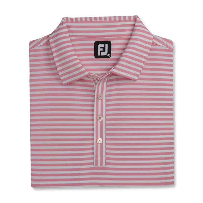 FootJoy Oxford Stripe Jacquard Jersey Self Collar Polo